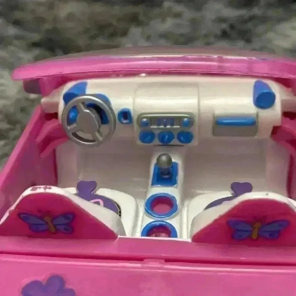 Vintage Polly Pocket  Pink convertible car with 4 dolls - Picture 14 of 16